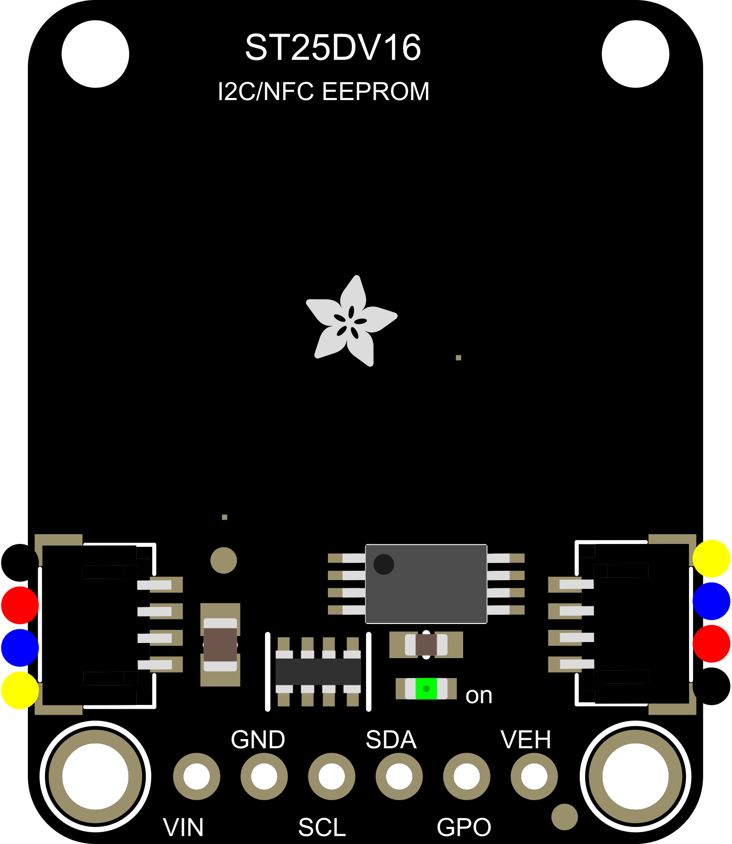 Image of Adafruit ST25DV16 I2C RFID EEPROM Breakout