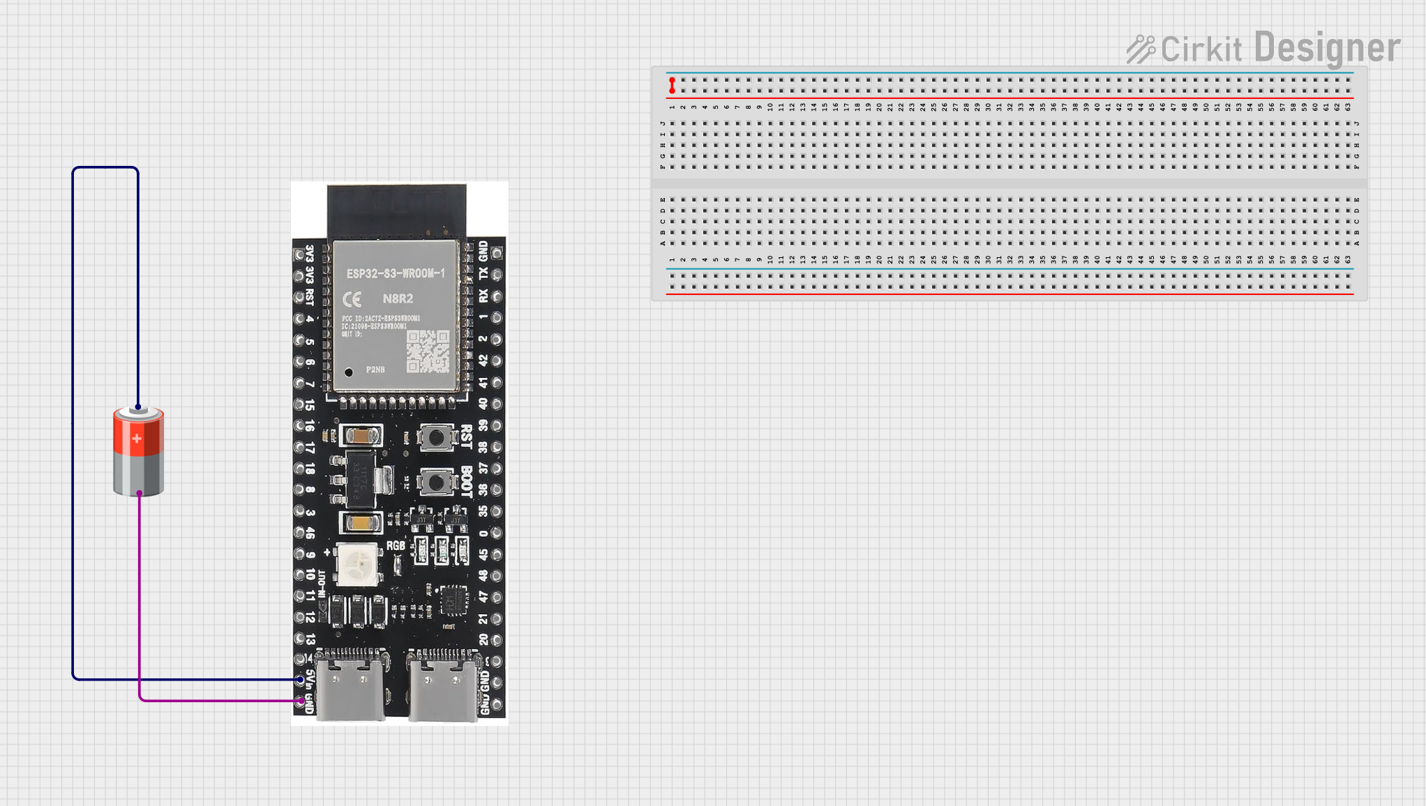 Image of my esp test: A project utilizing ESP32-S3-DevKitC-1-N8R2 in a practical application