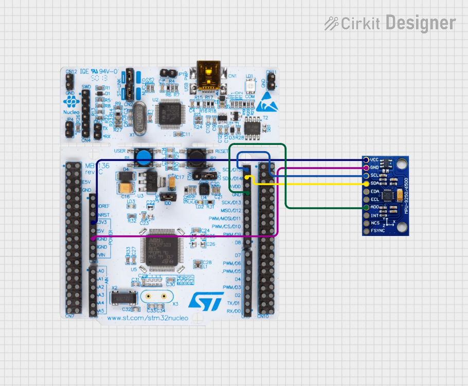 How to Use MPU-9250/6500/9255: Pinouts, Specs, and Examples | Cirkit ...