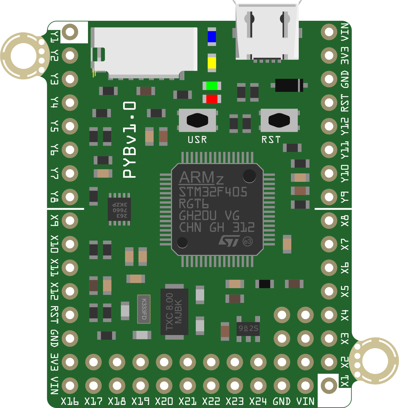 Image of MicroPython pyboard v1.0