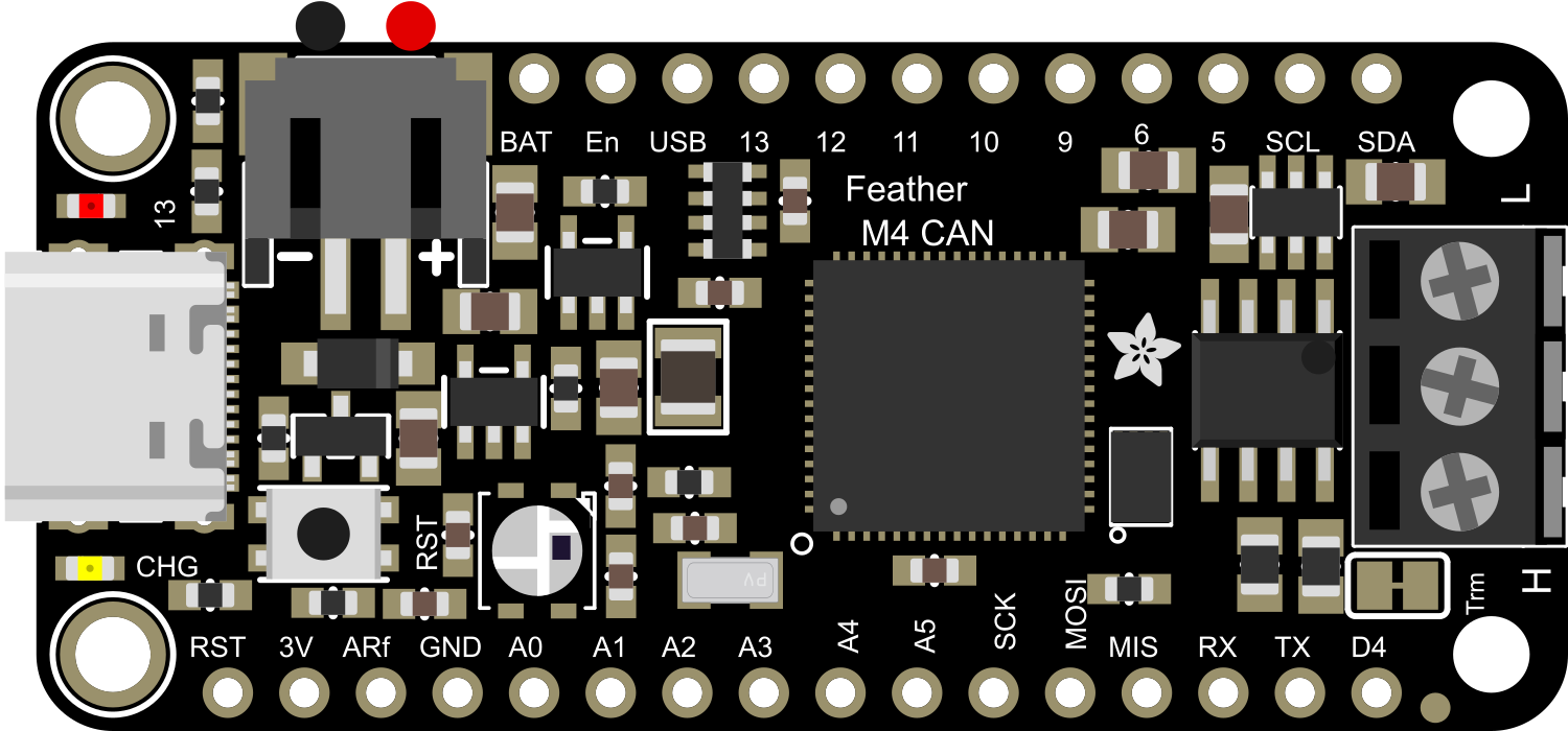 Image of Adafruit Feather M4 Express CAN