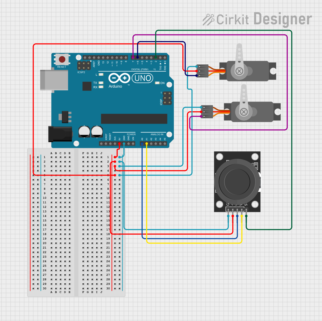 Image of maze 2 game: A project utilizing Servo (Wokwi Compatible) in a practical application