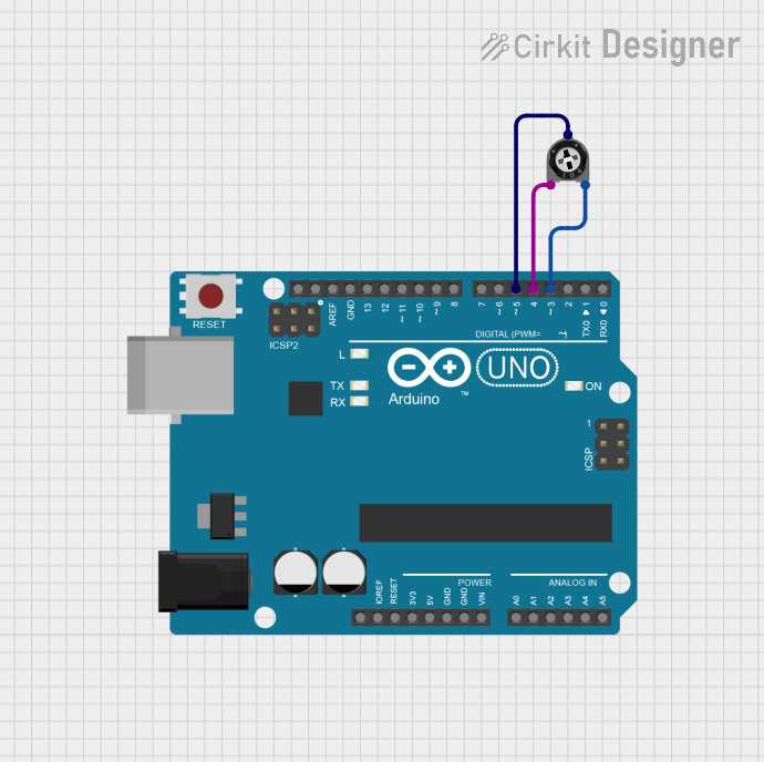 Image of Pot with arduino sim test: A project utilizing Trimmer Potentiometer in a practical application