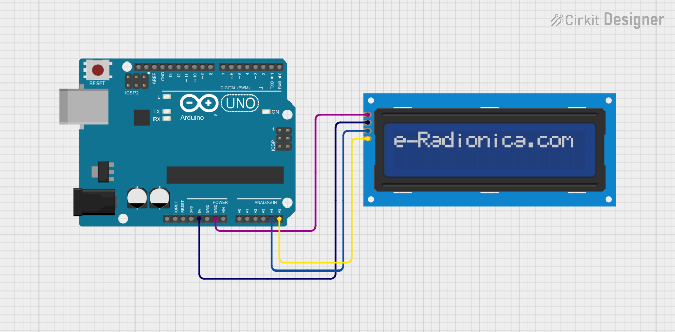 Image of Arduino UNO Controlled I2C LCD Display