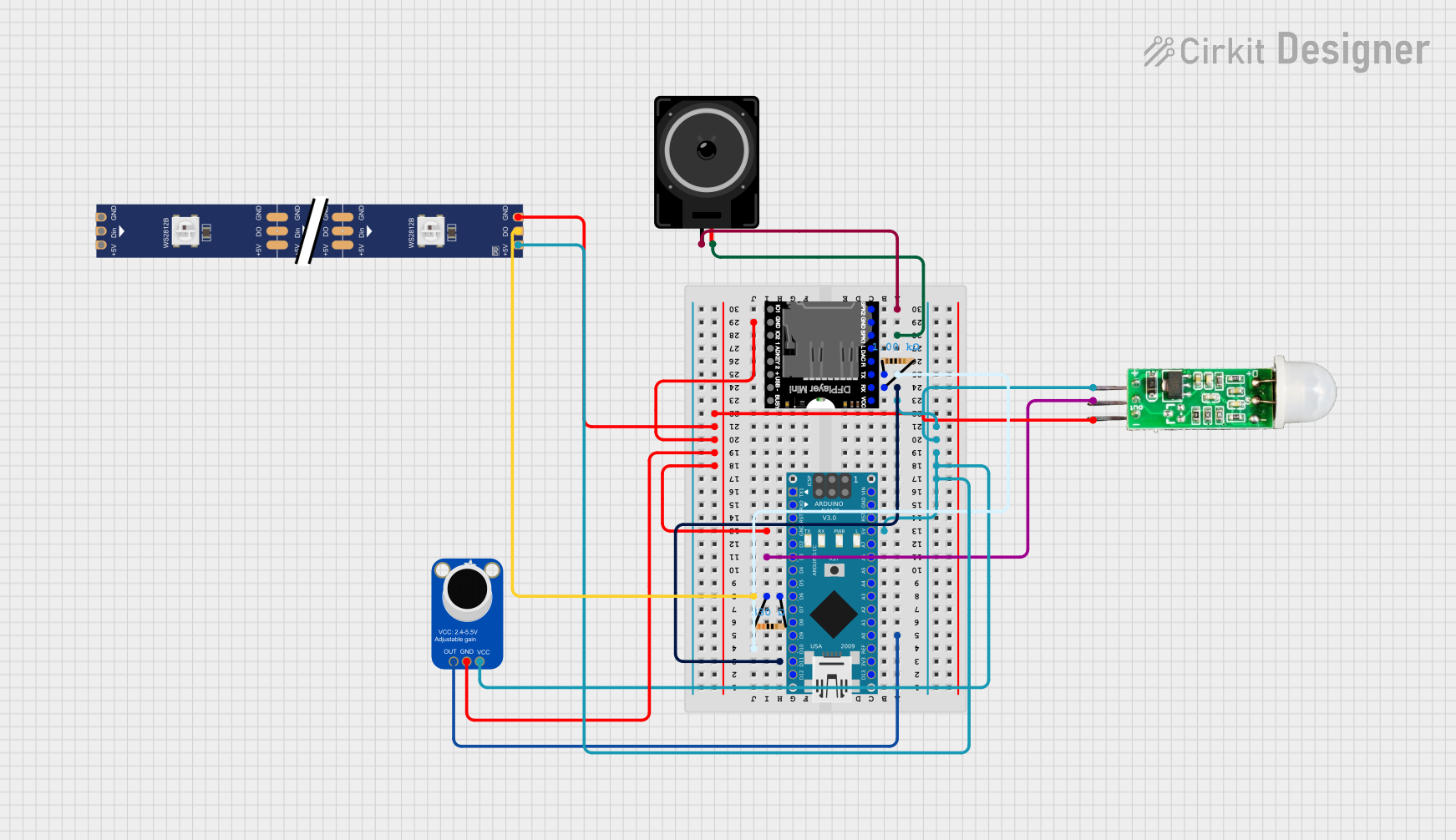 Image of no led: A project utilizing Adafruit Audio FX Mini Sound Board in a practical application