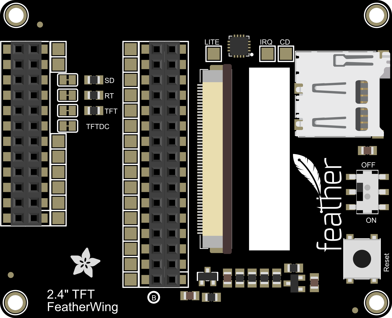 Image of Adafruit 2.4in TFT FeatherWing