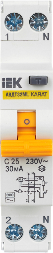 Image of RCBO AVDT32ML C25 30mA