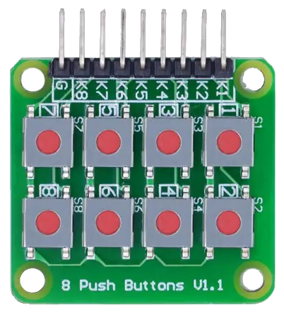 Image of 8 push button board PCB
