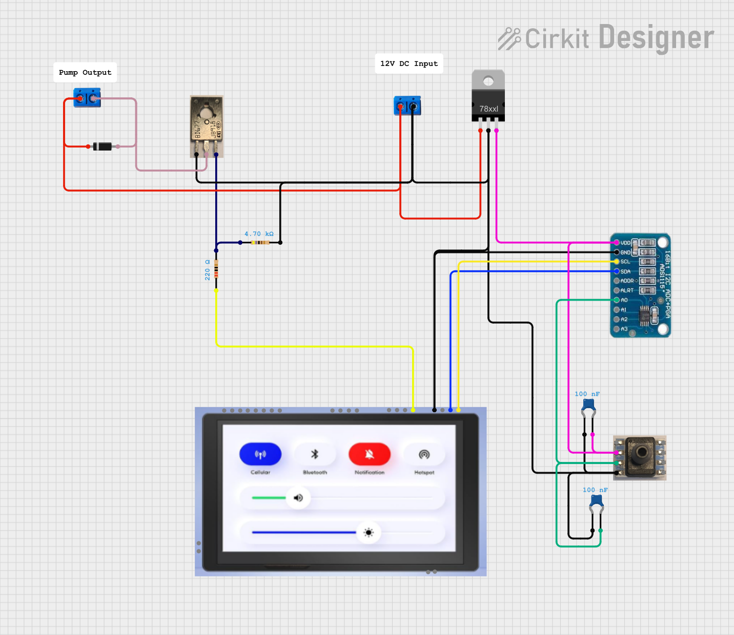 Image of Pressuer Sensor Test Rig: A project utilizing MPS20N0040D PRESSURE SENSOR  in a practical application