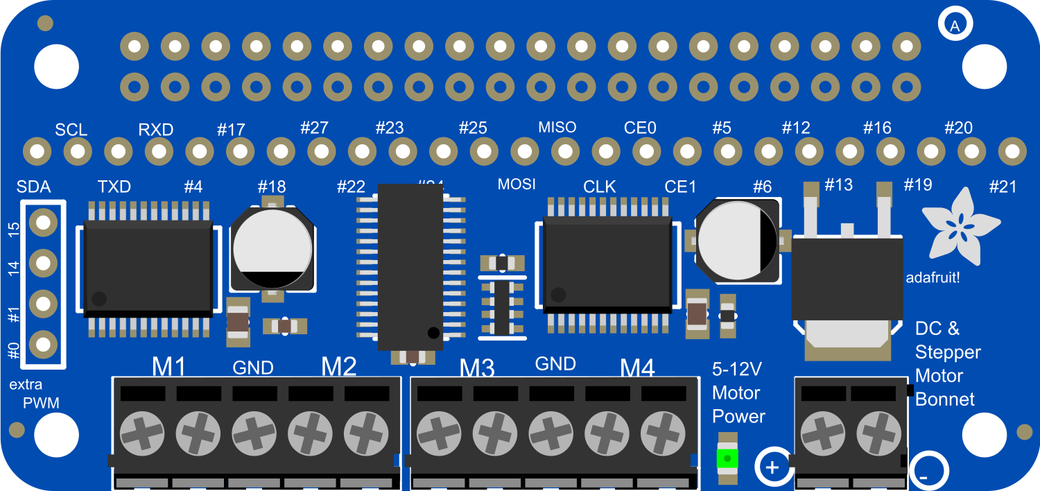 Image of Adafruit Motor Bonnet