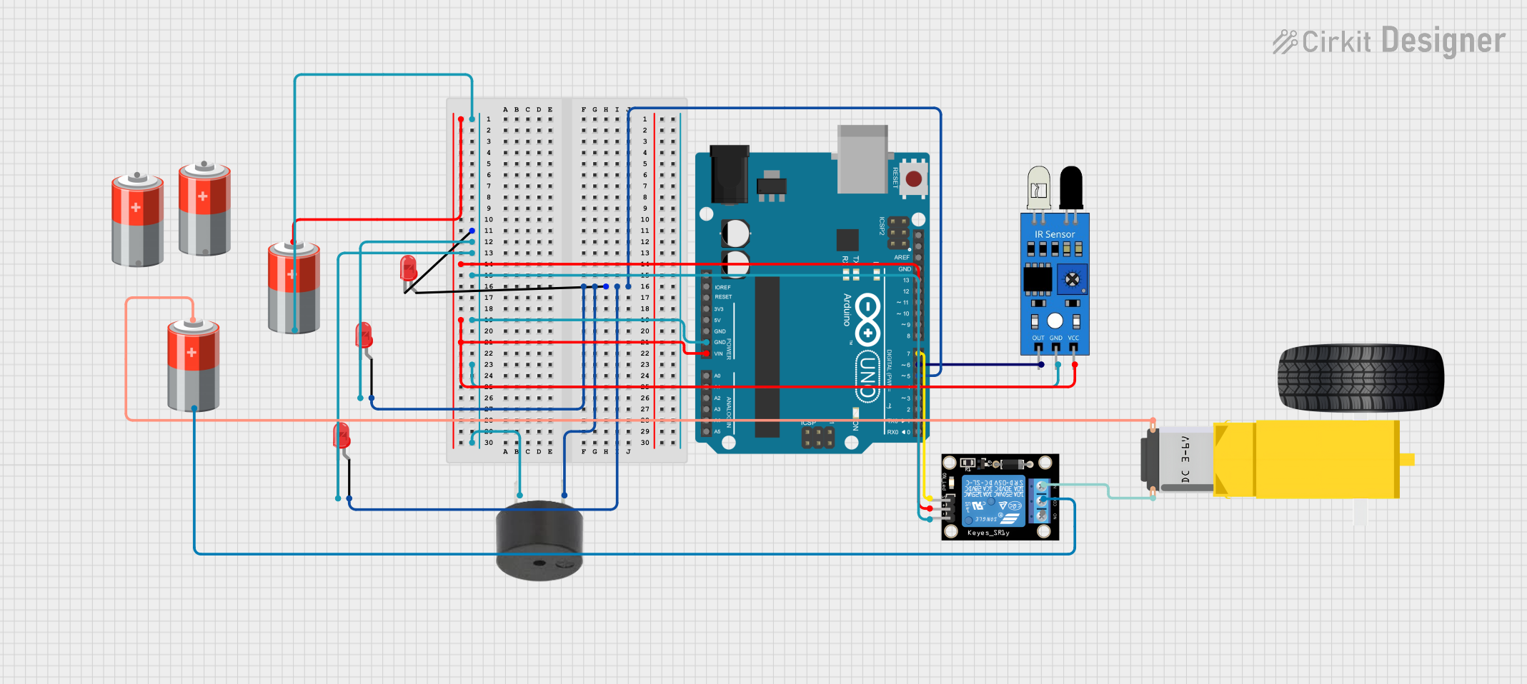 Image of Arduino UNO-Based Automation System with IR Sensor and Relay Control