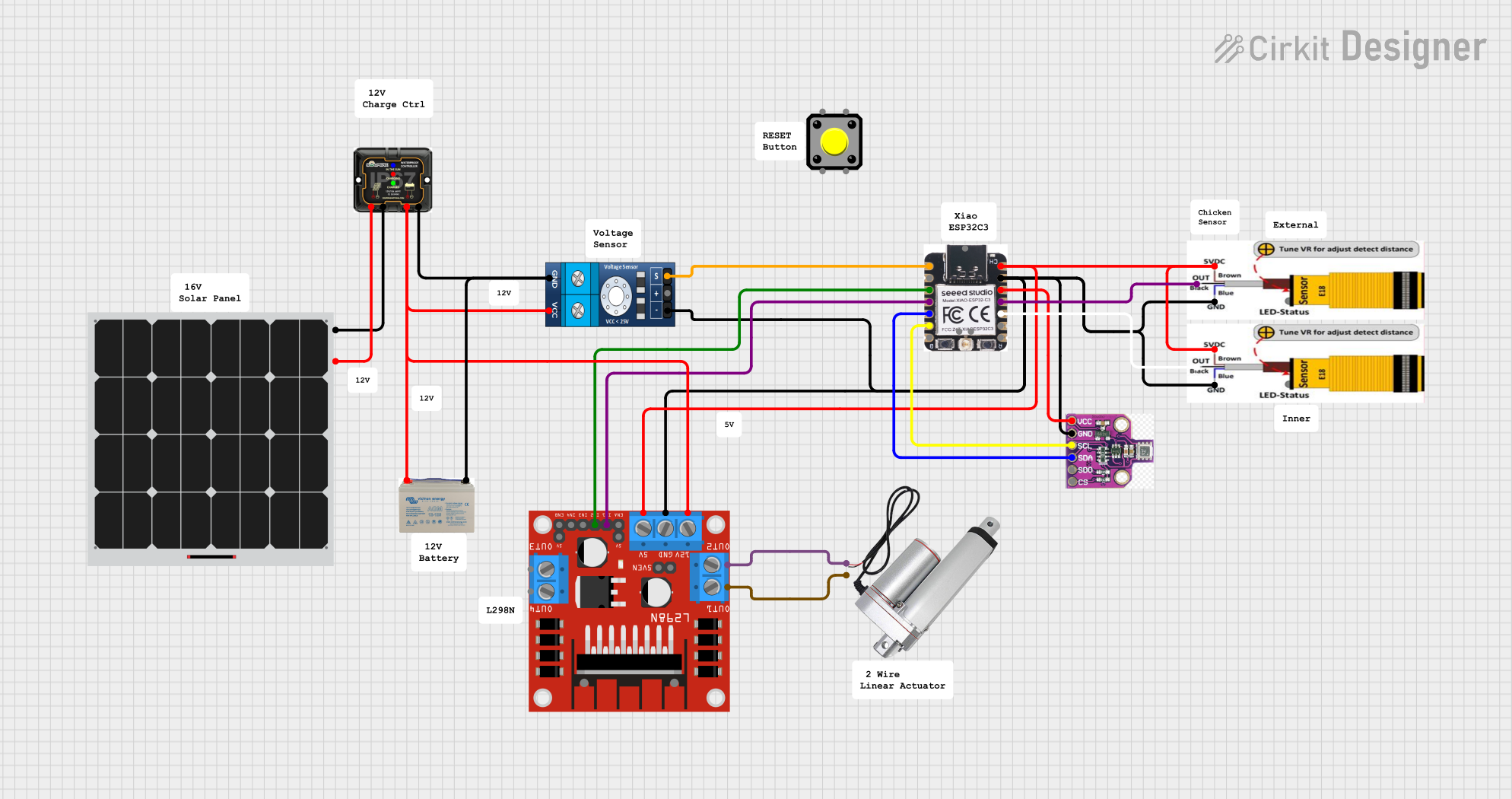 Image of Chicken Coup Automatic Door: A project utilizing SD30CRMA MPPT in a practical application