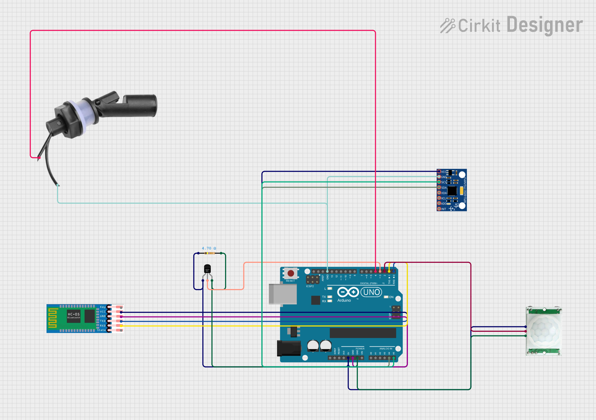 Image of Arduino UNO-Based Smart Drowning Detection and Alert System with Bluetooth Connectivity