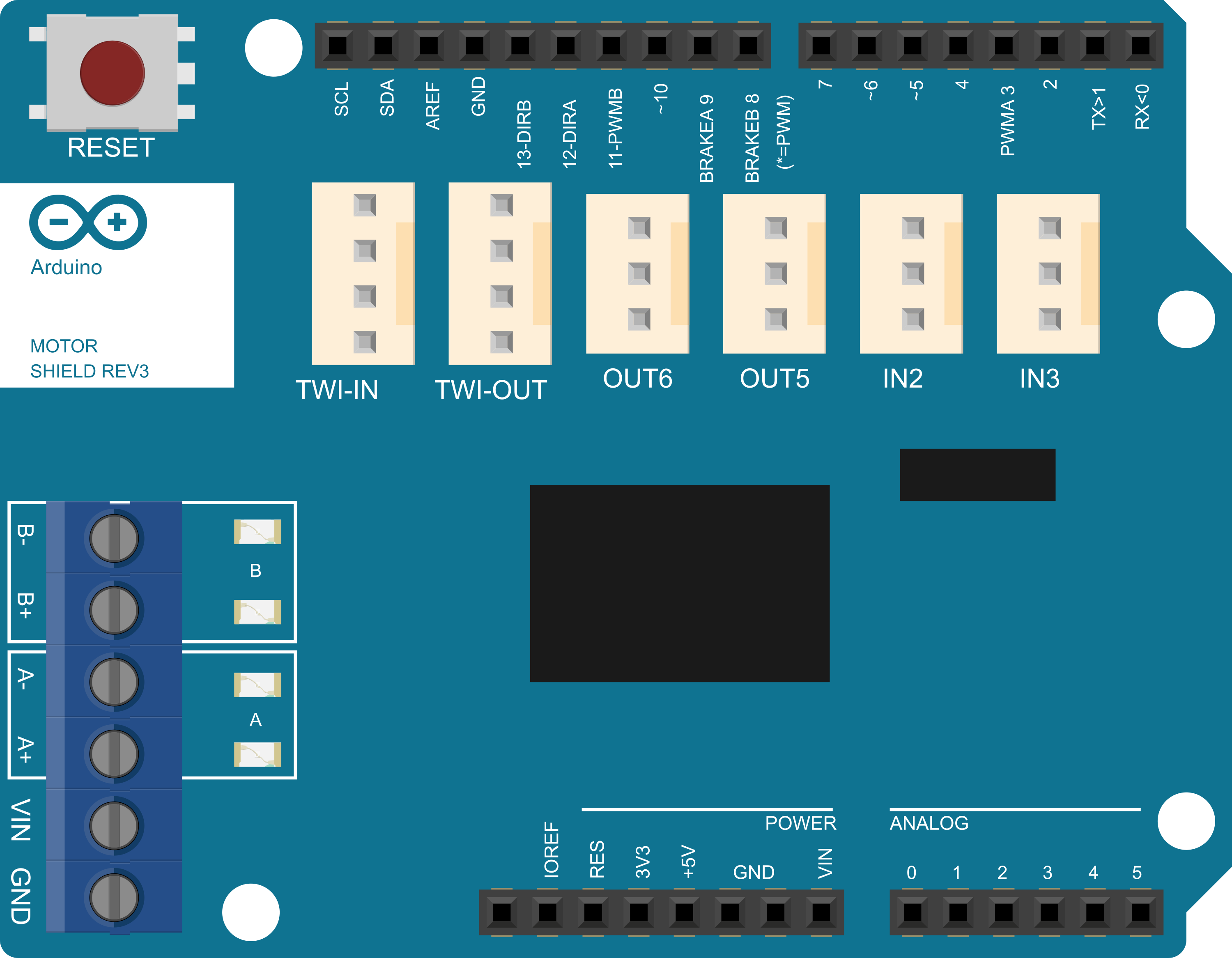 Image of Arduino Motor Shield (Rev3)