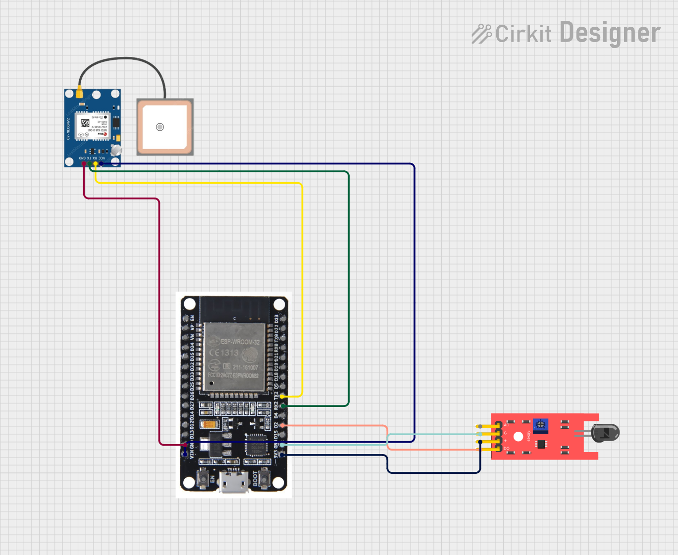 Image of Fire eye drone network1: A project utilizing FireBeetle ESP32 in a practical application