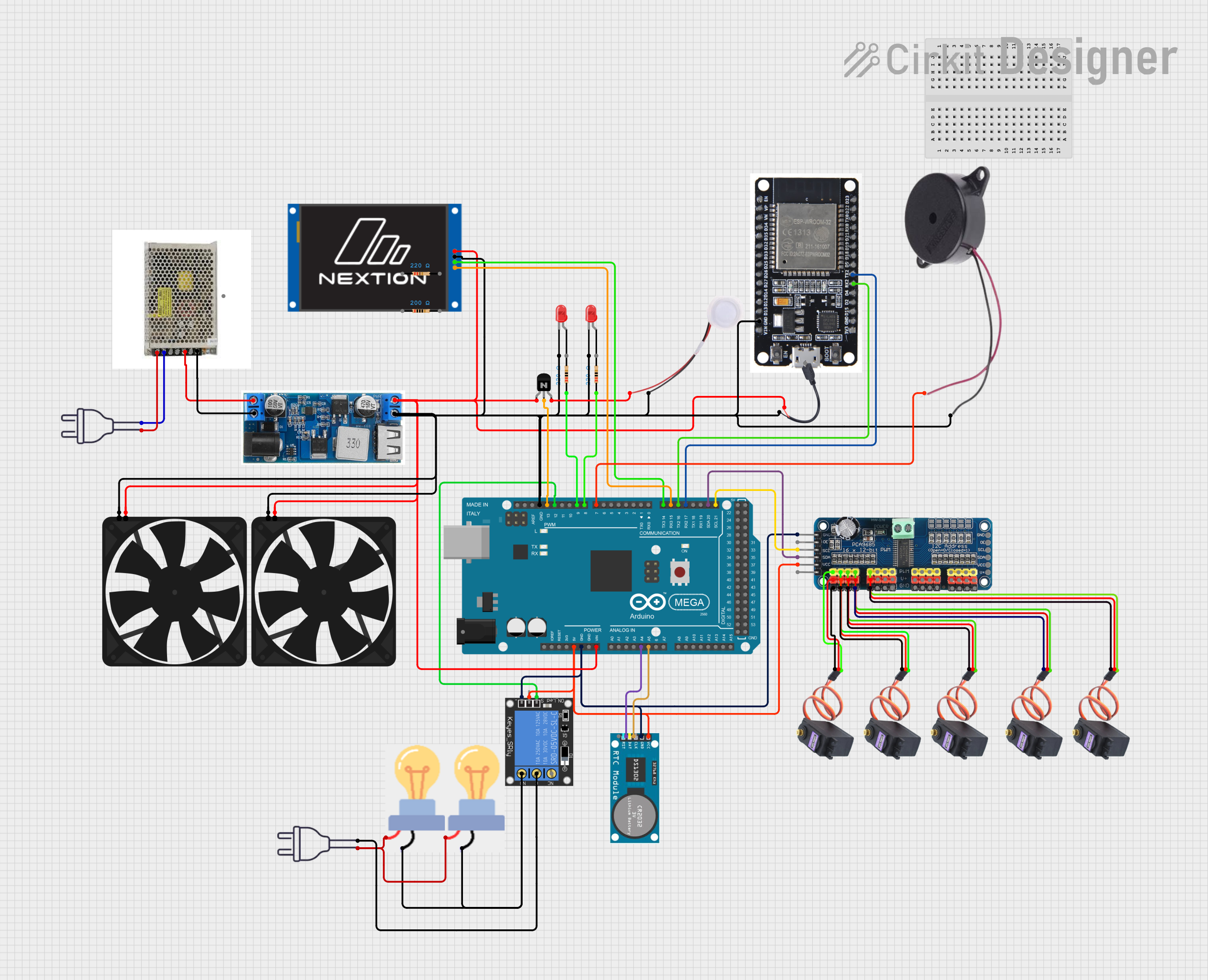 Image of Mega Thesis wiring: A project utilizing Nextion in a practical application