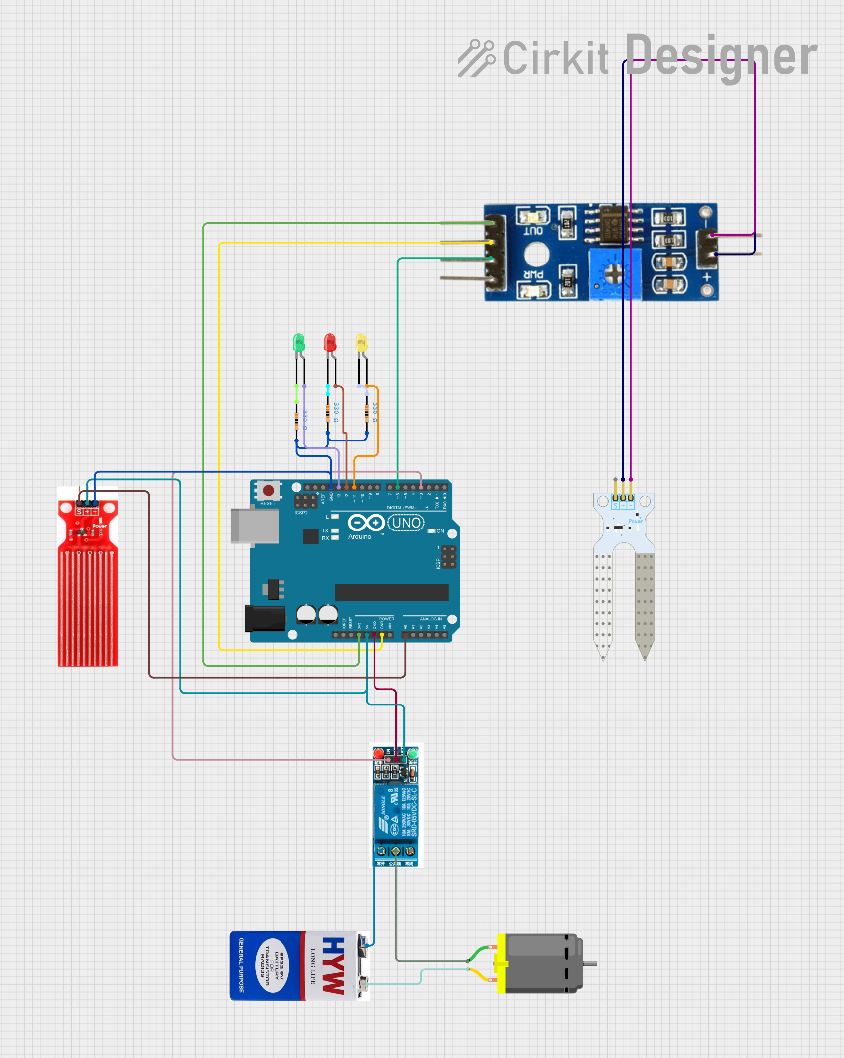 Image of Arduino UNO-Based Smart Irrigation System with Soil Moisture and Water Level Sensors