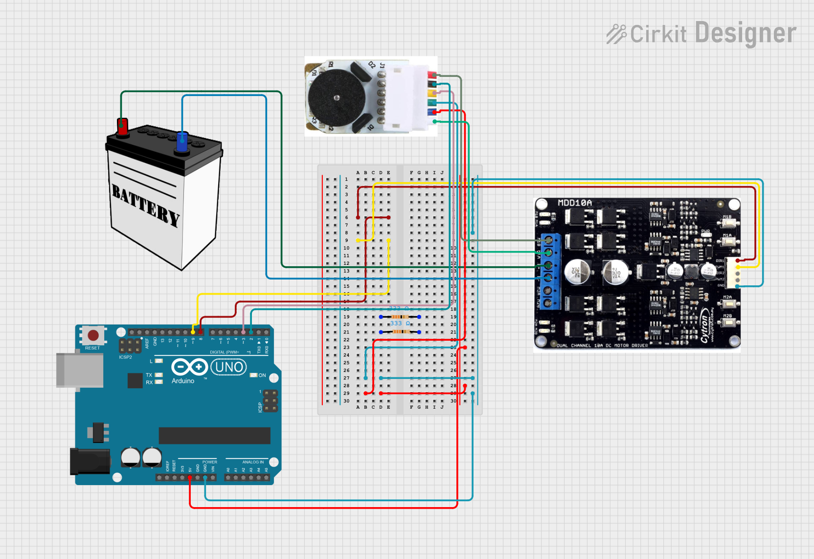 Image of 창종설: A project utilizing DC Motor with Encoder in a practical application