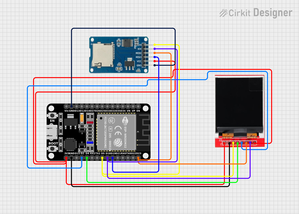 Image of ESP32 : A project utilizing Adafruit TFT 2.2 inch 320x240 w microSD in a practical application