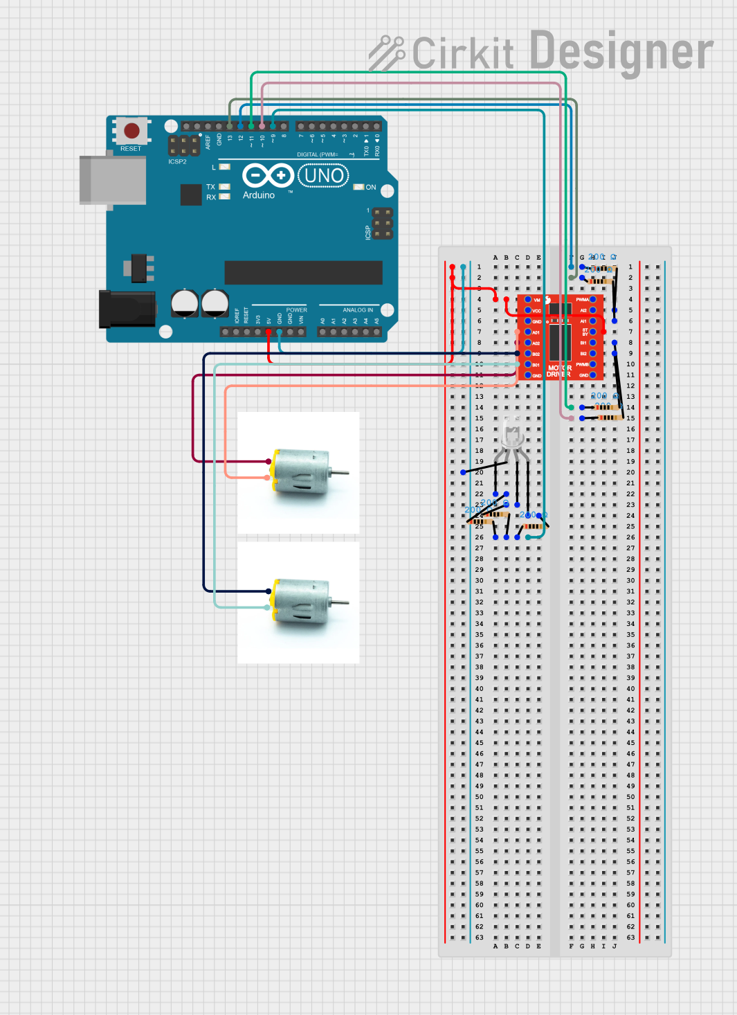 Image of broken: A project utilizing SparkFun Motor Driver TB6612FNG (v11) in a practical application