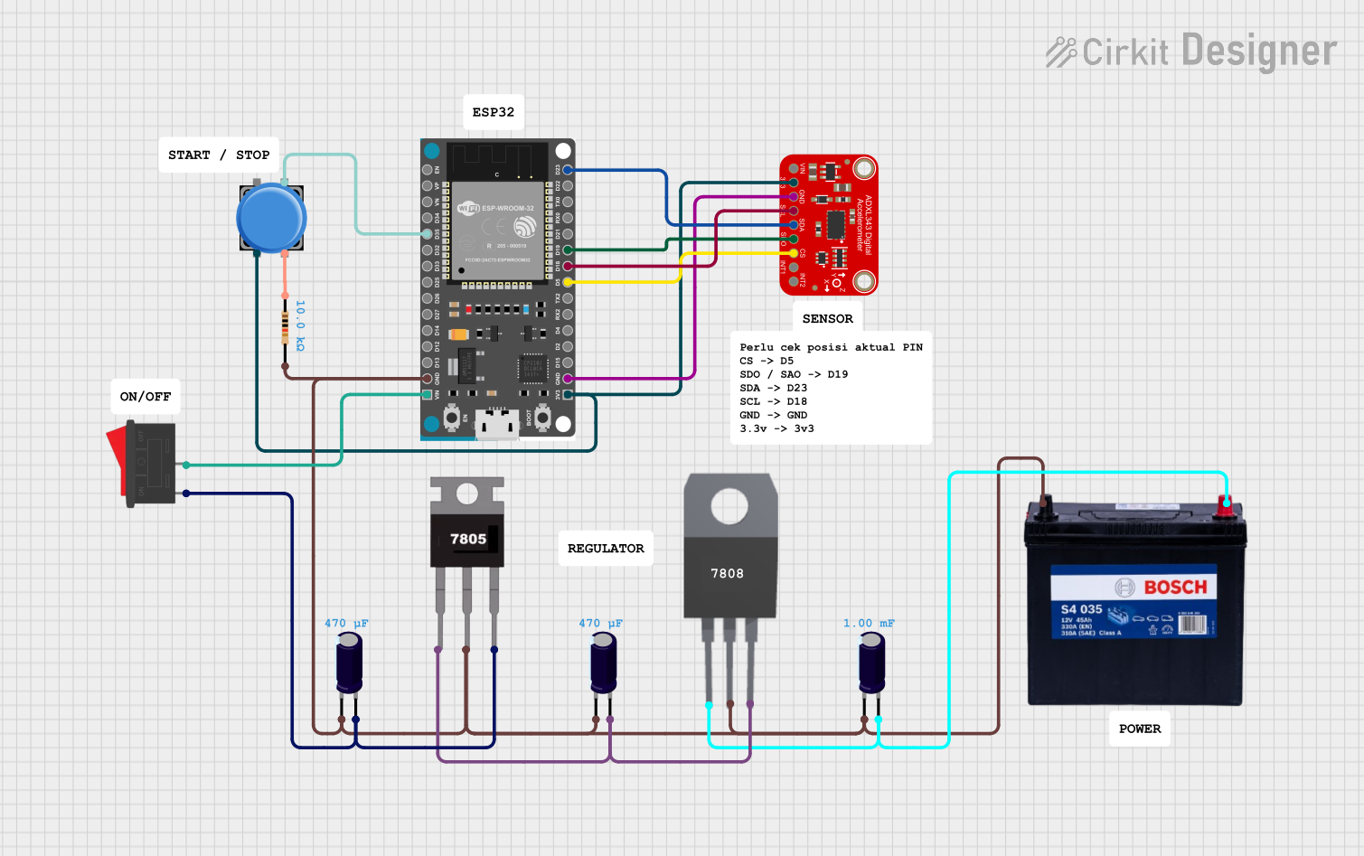 Image of vibration module: A project utilizing adxl345 keystudio in a practical application