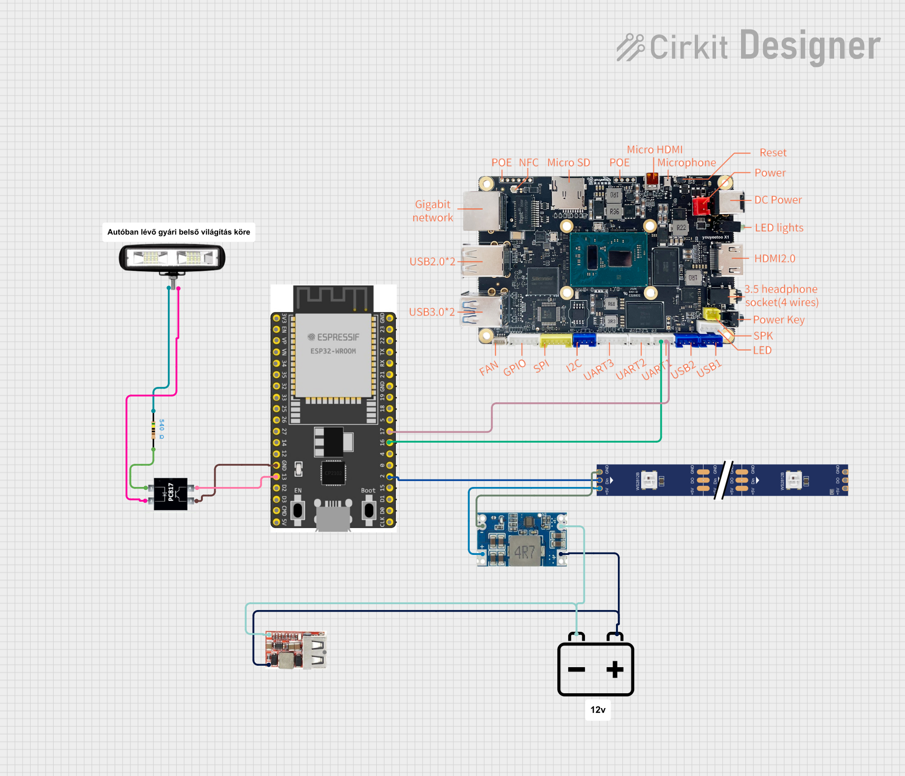 Image of Dashboard-X: A project utilizing pc817 optotransistor in a practical application