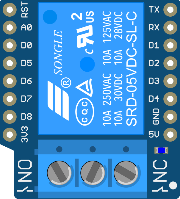 Image of WeMos D1 Mini Relay Shield V2
