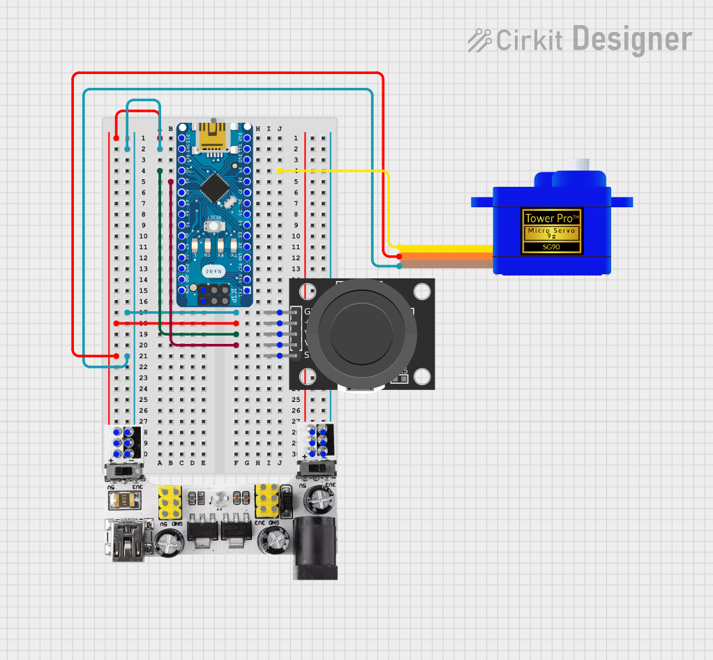 Arduino Nano Controlled Servomotor with Joystick Interface - How-to ...