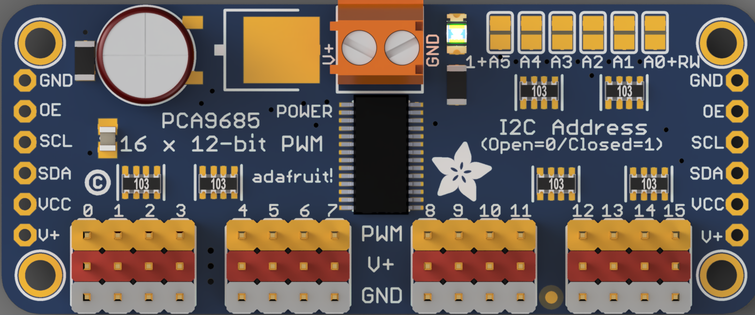 Image of PCA9685 16*12 Bit