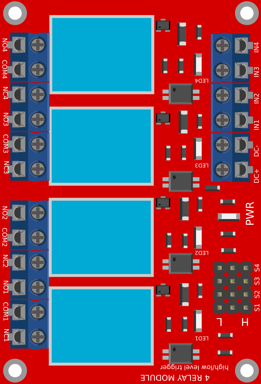 Image of 4 channel relay module