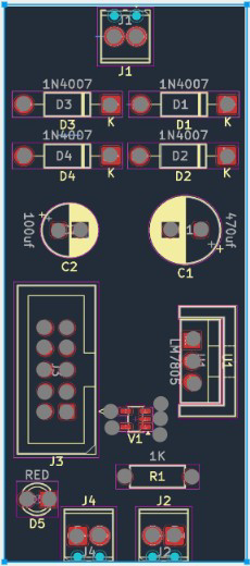 Image of LM7805 blank board (Back)