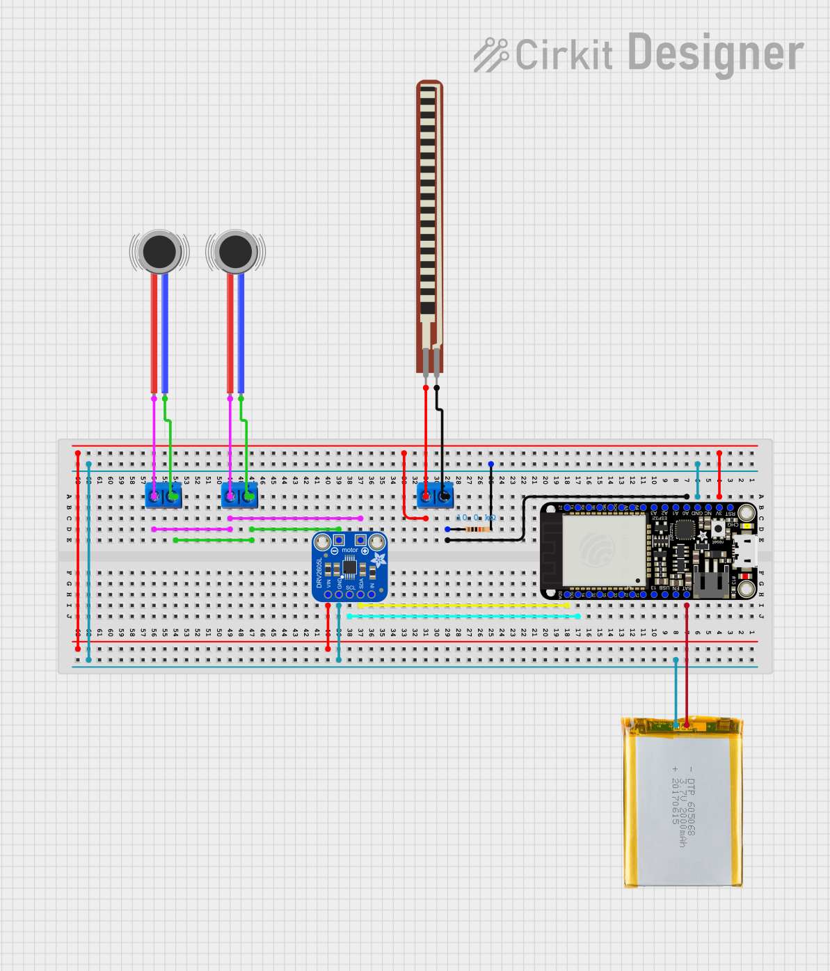 Image of Guante Háptico 2: A project utilizing SparkFun LilyPad Vibe Board in a practical application