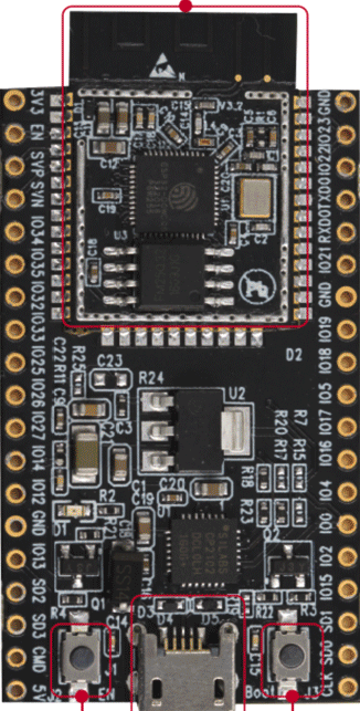 Image of ESP32-WROOM-32D