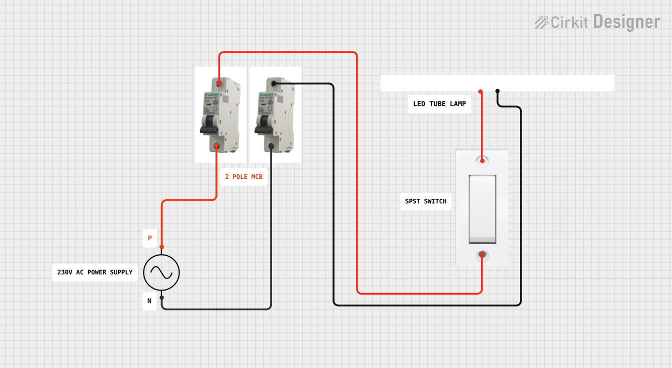 Image of LAMP CONTROLE WITH MCB: A project utilizing Flush Switch in a practical application