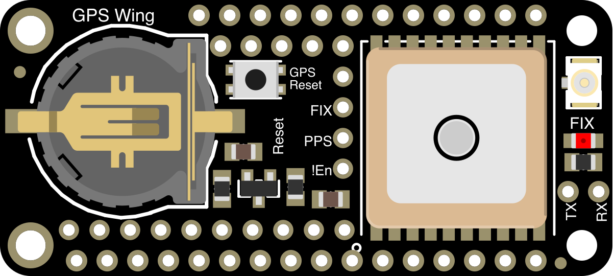 Image of Adafruit GPS FeatherWing