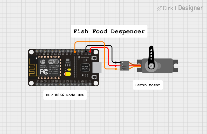 Image of Wi-Fi Controlled Servo Motor with ESP8266 NodeMCU: A project utilizing ESP8266 in a practical application
