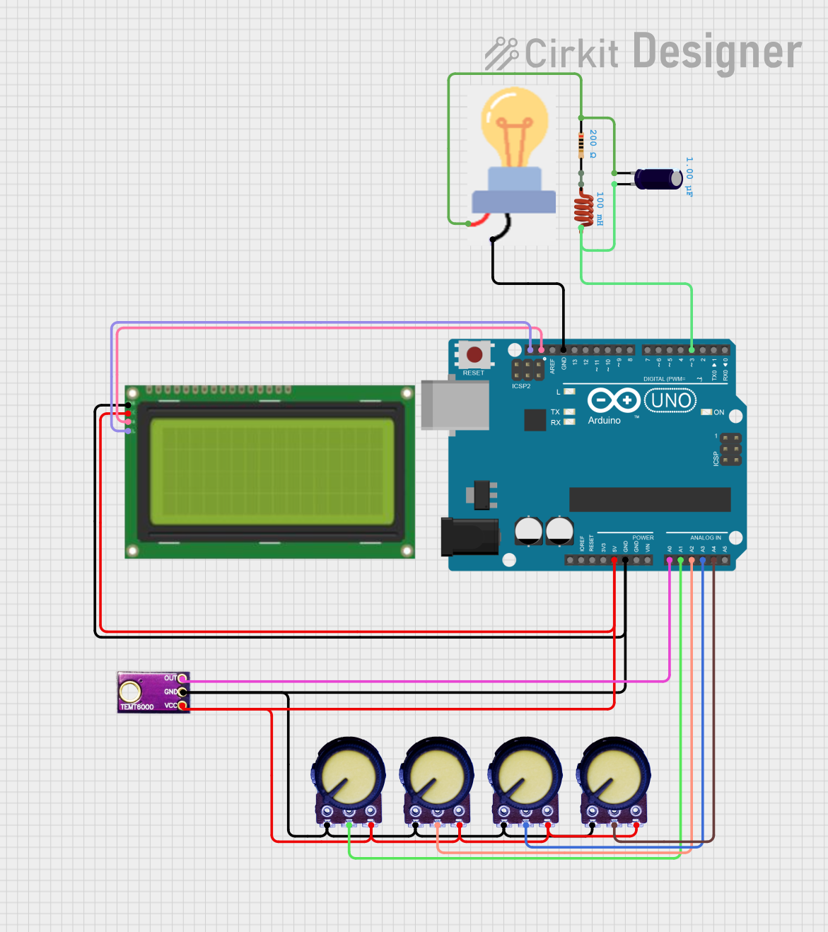 Image of Light Dimmer Arduino: A project utilizing Ambient light sensor in a practical application