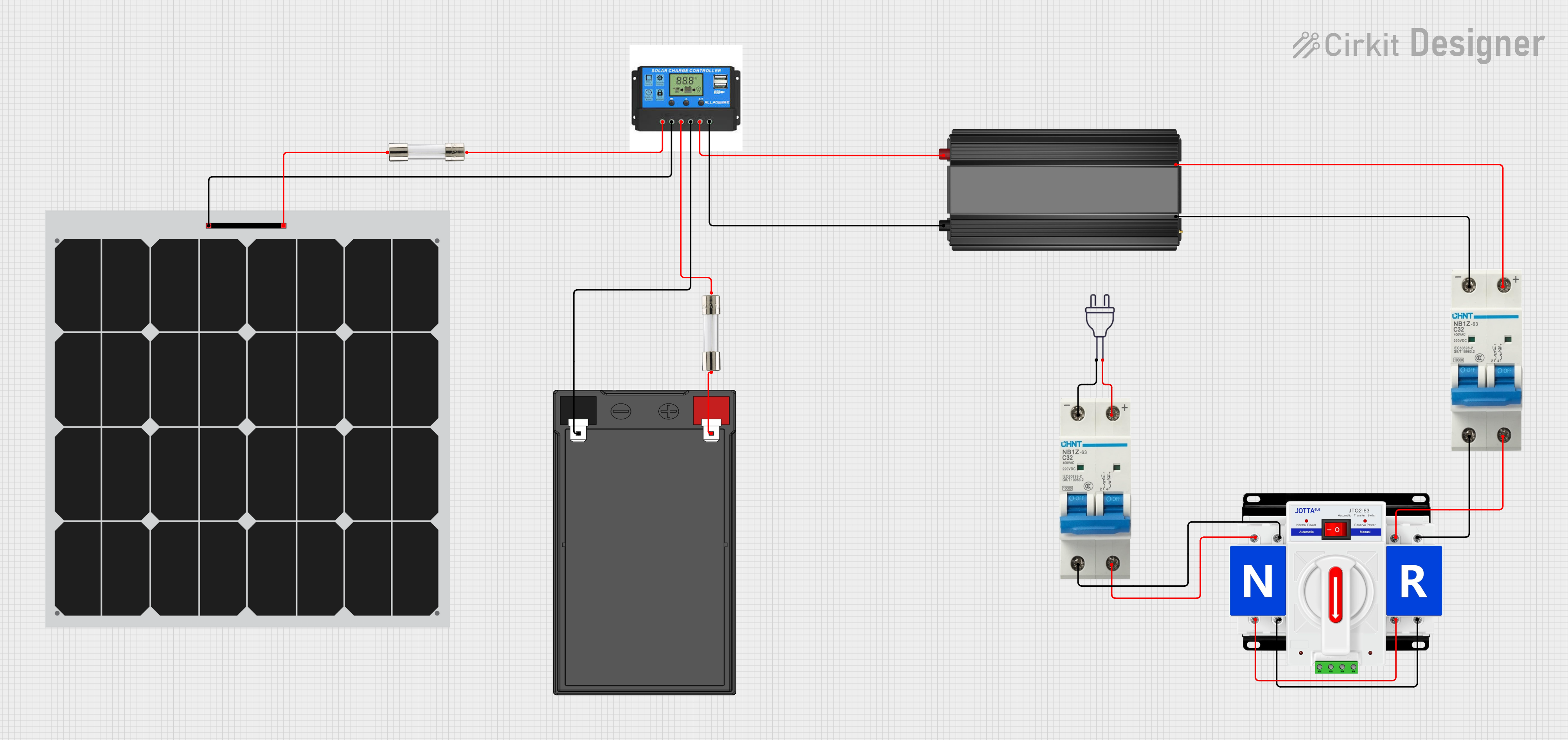 Image of Ats SCHEMATIC: A project utilizing 2 Pole Circuit Breaker in a practical application