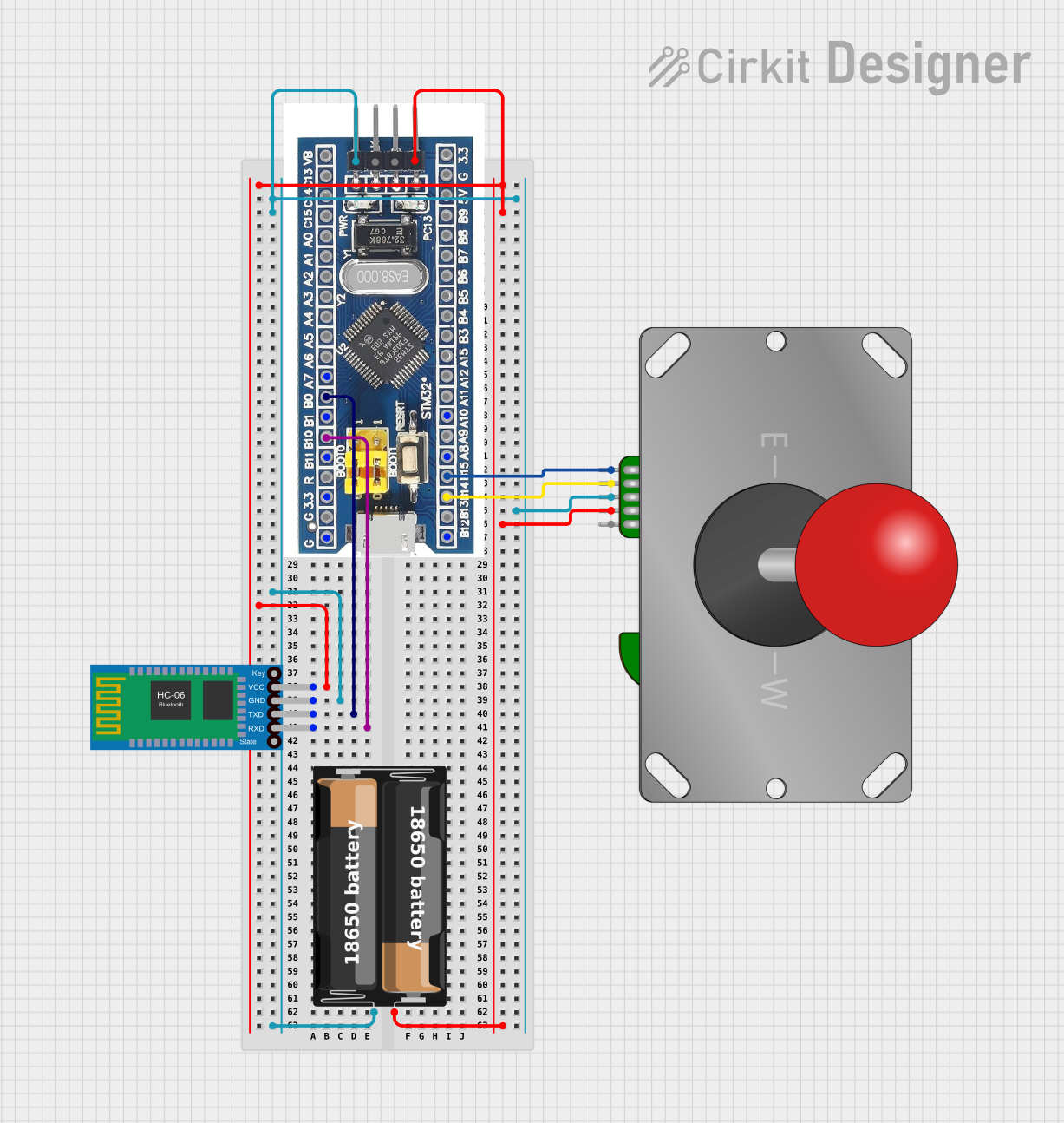 Image of RC카 조이스틱: A project utilizing STM32F0DISCOVEREY in a practical application