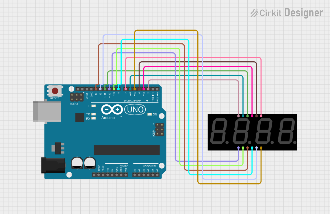 Image of Arduino UNO 4-Digit Seven Segment Display Counter
