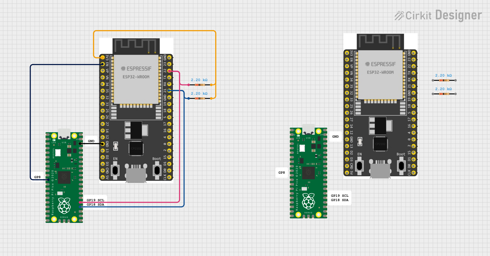 Image of pico_esp32: A project utilizing ESP 32 Wroom Dev Kit in a practical application