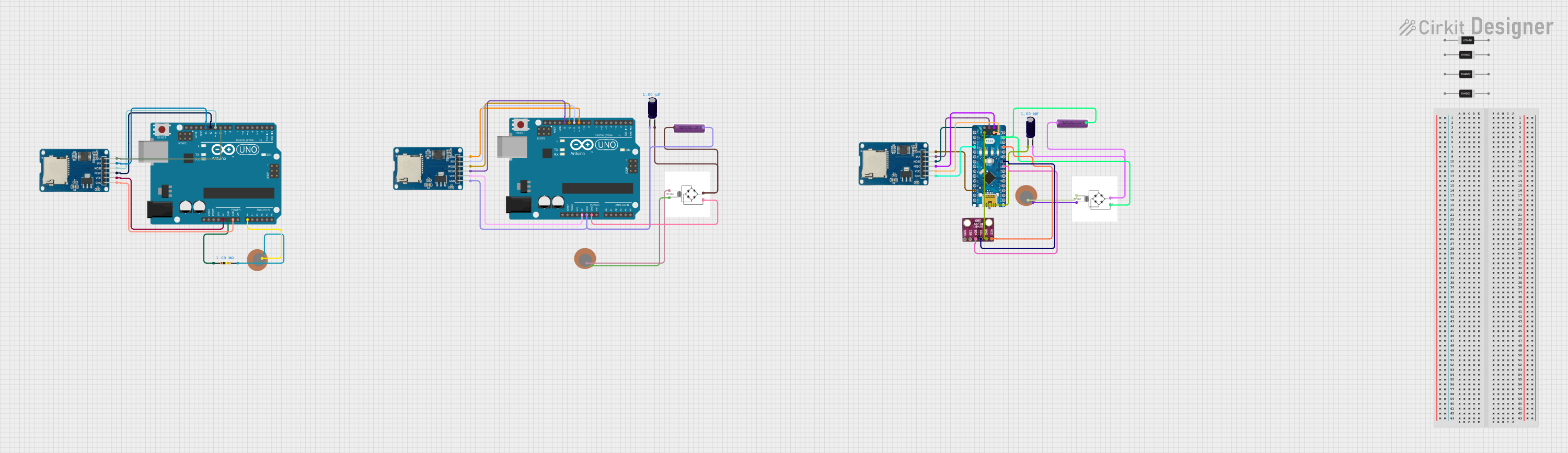 Image of voltage to time circuit: A project utilizing Analog Piezo Vibration Sensor Module in a practical application