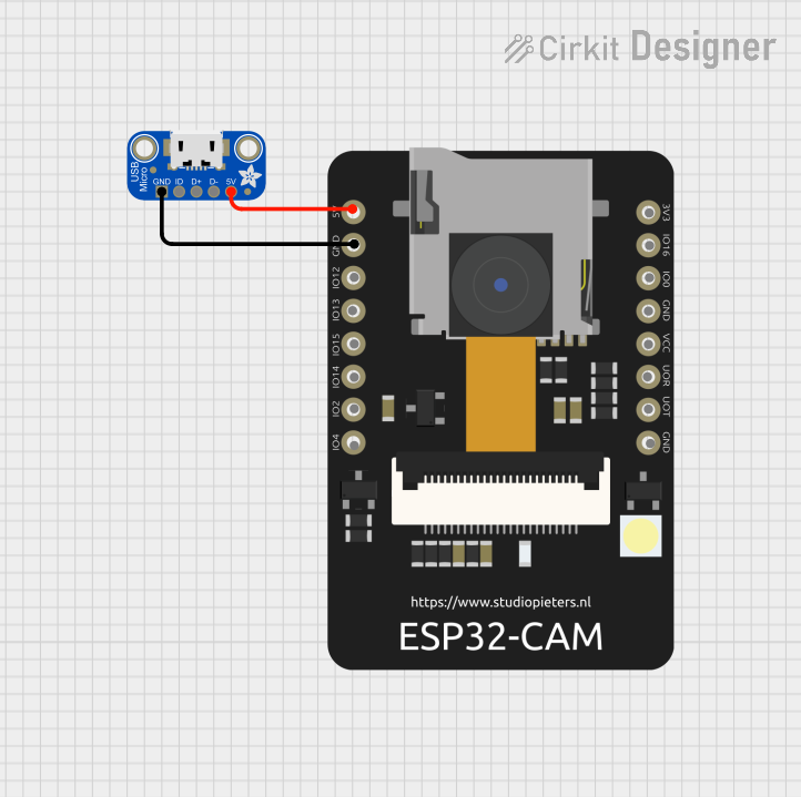 Image of ESP32 CAM Wi-Fi Enabled Camera Module with USB Power