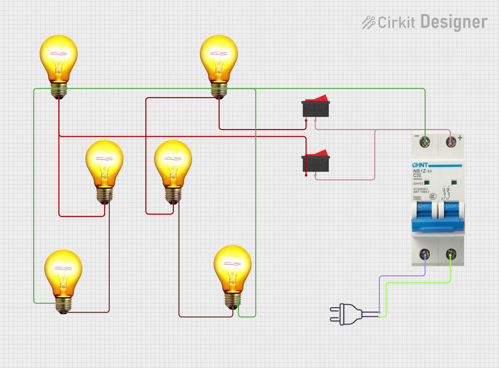 Image of schematic: A project utilizing 2 Pole Circuit Breaker in a practical application