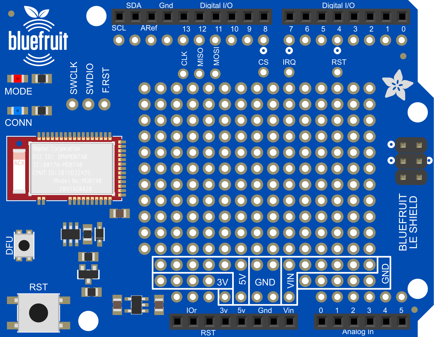 Image of Adafruit Bluefruit LE Shield