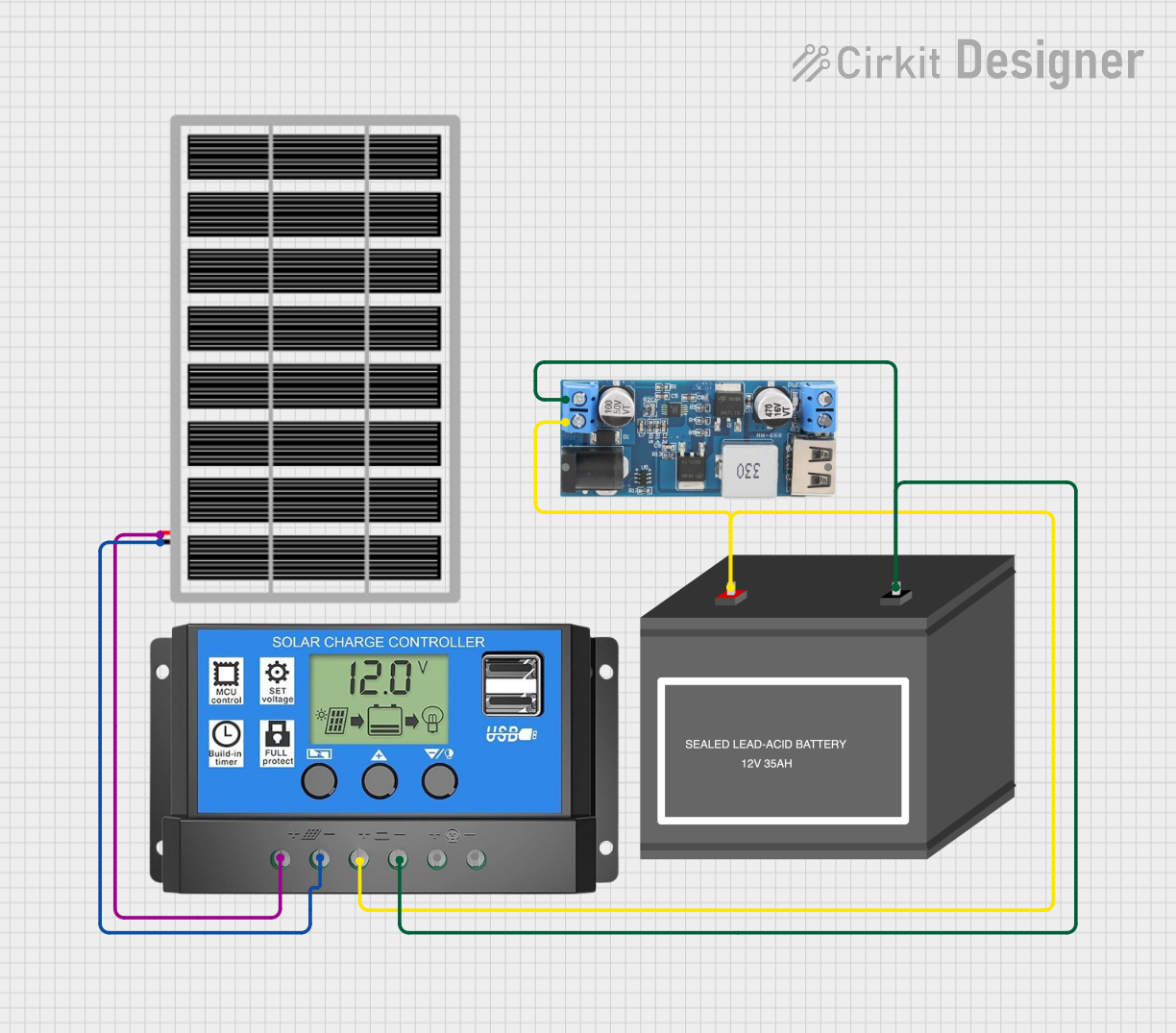 Image of power circuit: A project utilizing 12V Battery (mini) in a practical application