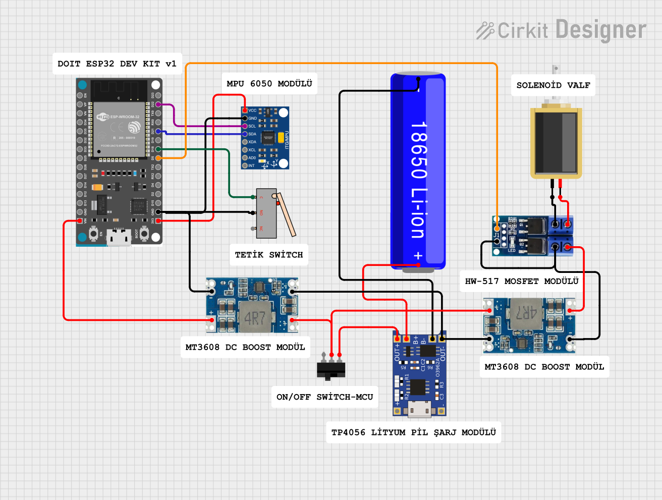 Image of esp32gpu6050: A project utilizing Spikonado MotionCore in a practical application