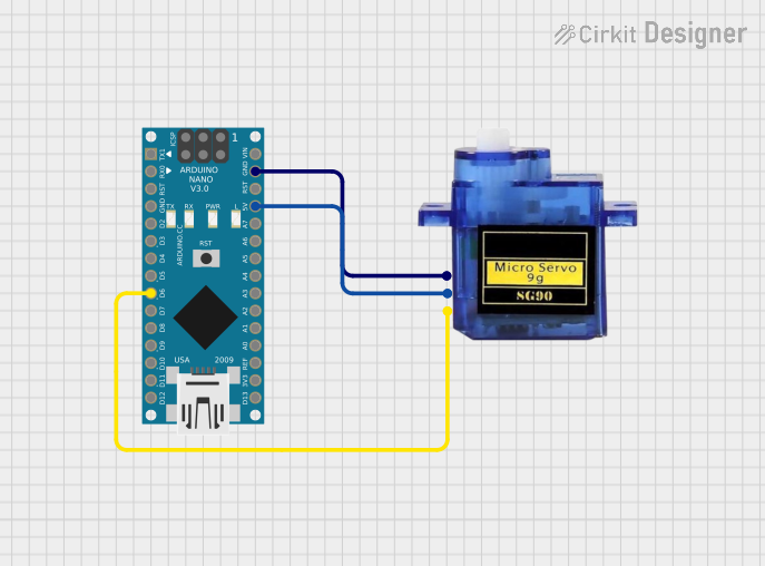 Image of servo: A project utilizing Micro servo 9G in a practical application