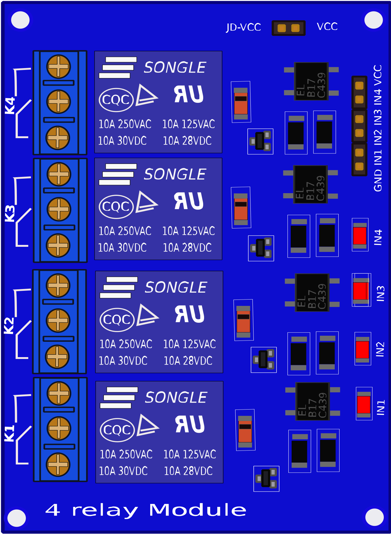 Image of Relay 4 Channel 5v