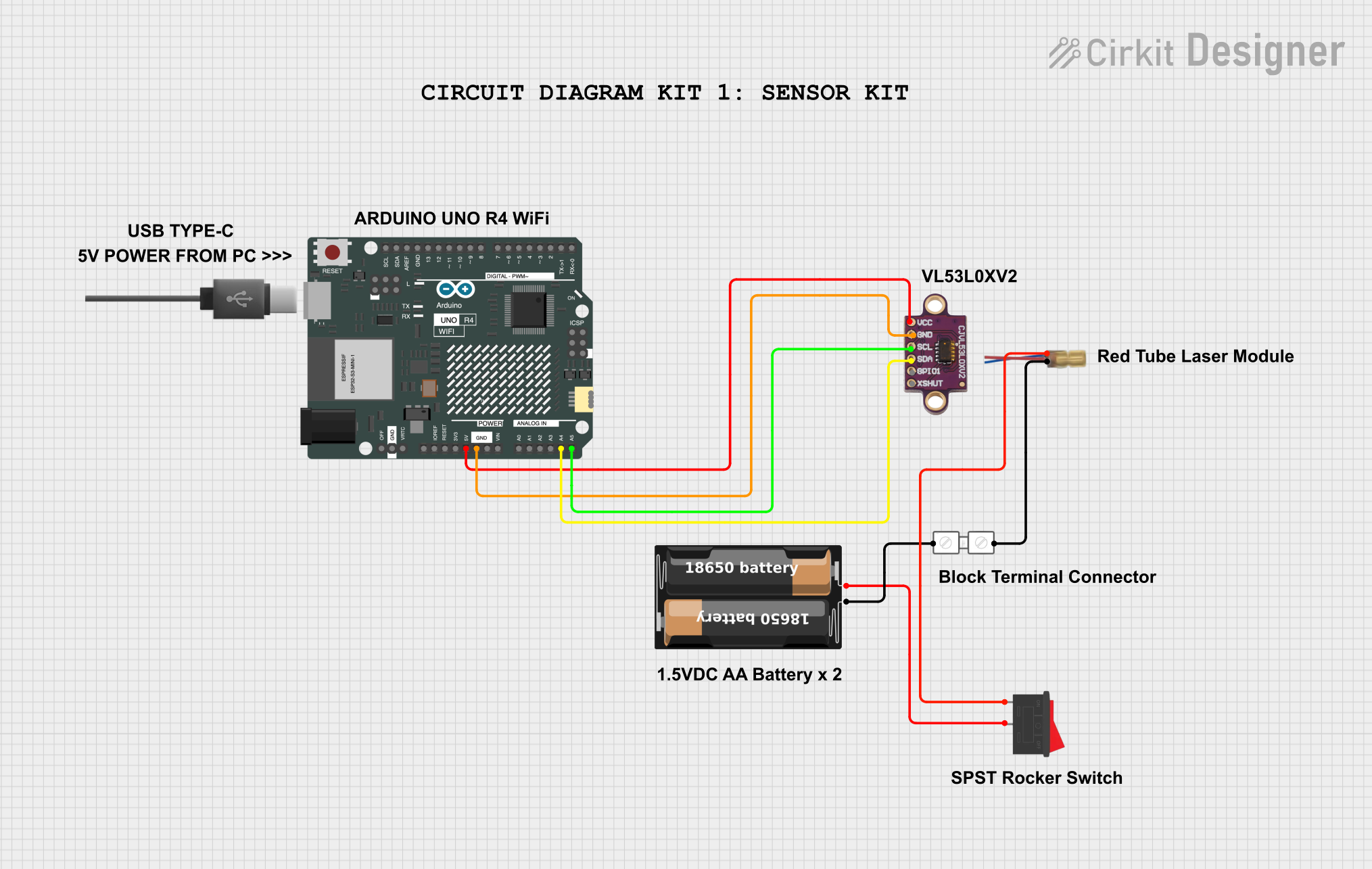 Image of KIT 1: SENSOR KIT: A project utilizing VL53L0X in a practical application